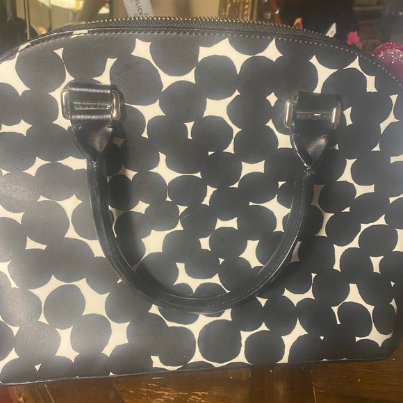 Kate Spade Grove Ave White Bag with Black Spots Bag w/ crossbody strap
